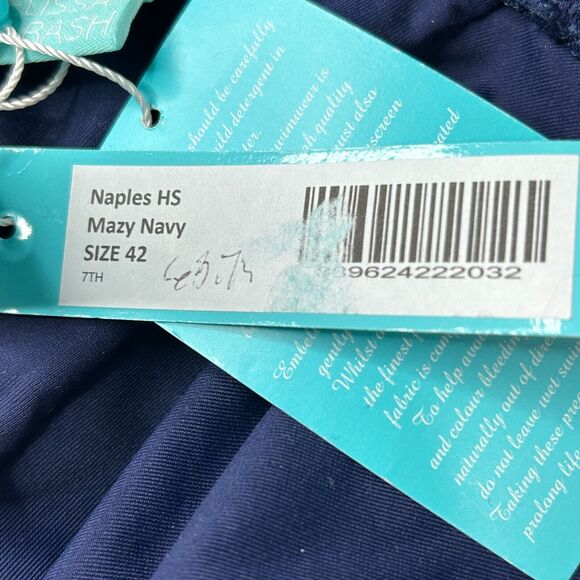 Melissa Odabash Naples Mazy Gold Chain One Piece Swimsuit Navy Women's 6 NWT - Picture 9 of 10